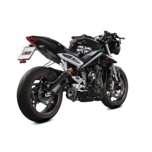 TERMINALE MIVV DELTA RACE TRIUMPH STREET TRIPLE 765 RS 2021-2022, OMOLOGATO BLACK/CARBONIO