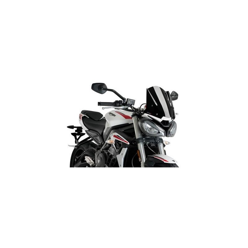 PARABRISAS PUIG SPORT NEW GENERATION TRIUMPH STREET TRIPLE 765 RS 2021-2022, NEGRO