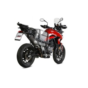 TERMINALE MIVV OVALE TRIUMPH TIGER 900 RALLY 2021-2023, OMOLOGATO TITANIO/CARBONIO
