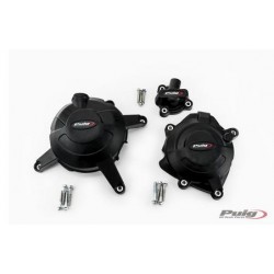 KIT PROTEZIONI CARTER MOTORE PUIG YAMAHA YZF-R3 2021-2024, NERO