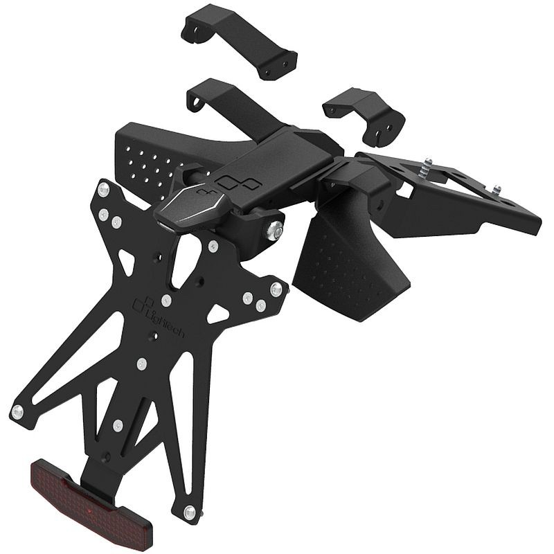 KIT PORTAMATRÍCULA LIGHTECH DUCATI HYPERMOTARD 950 2019-2020, REGULABLE