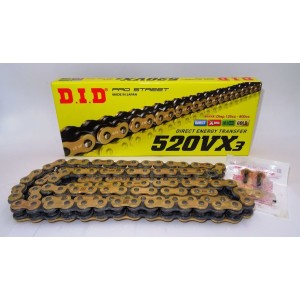 DID KETTE 520 VX3 G&B 112 GLIEDER MIT X-RING (KETTENSCHLOSS, HOLNIET)
