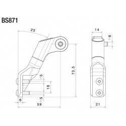 ADAPTER FÜR RIZOMA RECHTS SPIEGEL MV AGUSTA RIVALE 800 2014-2018