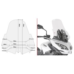 GIVI WINDSCREEN SUPER TOUR KAWASAKI VERSYS 650 2017-2020*, TRANSPARENT