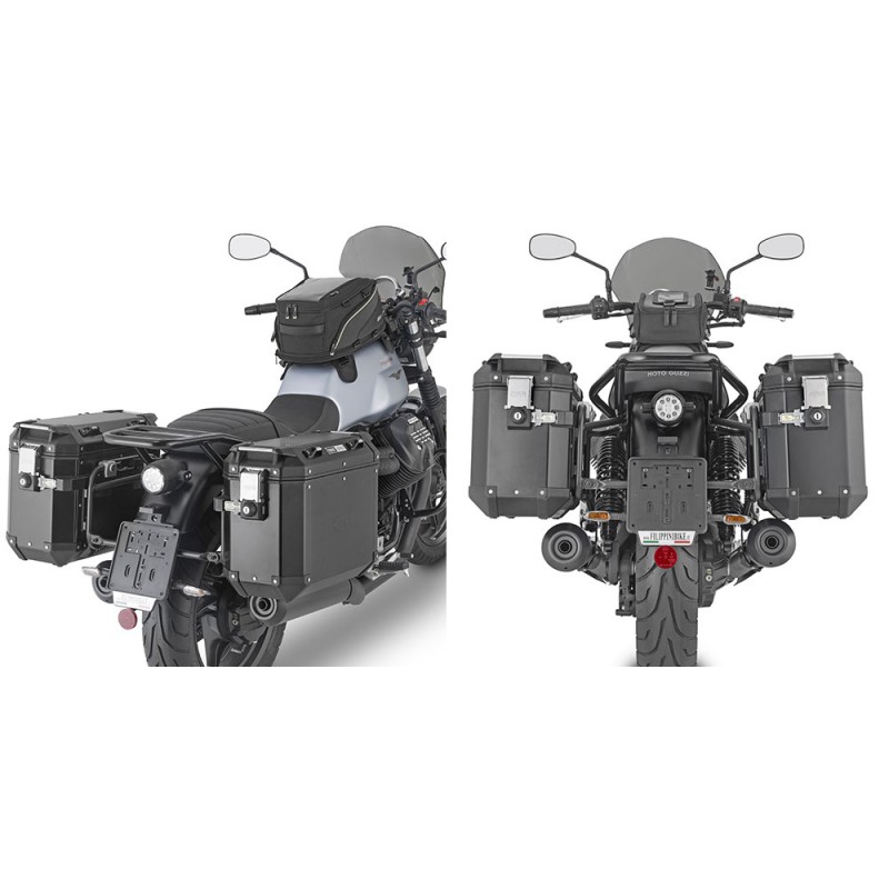 GIVI PL ONE-FIT MONOKEY CAM-SIDE SIDE CASE HOLDER MOTO GUZZI V7 STONE 850 2021-2024