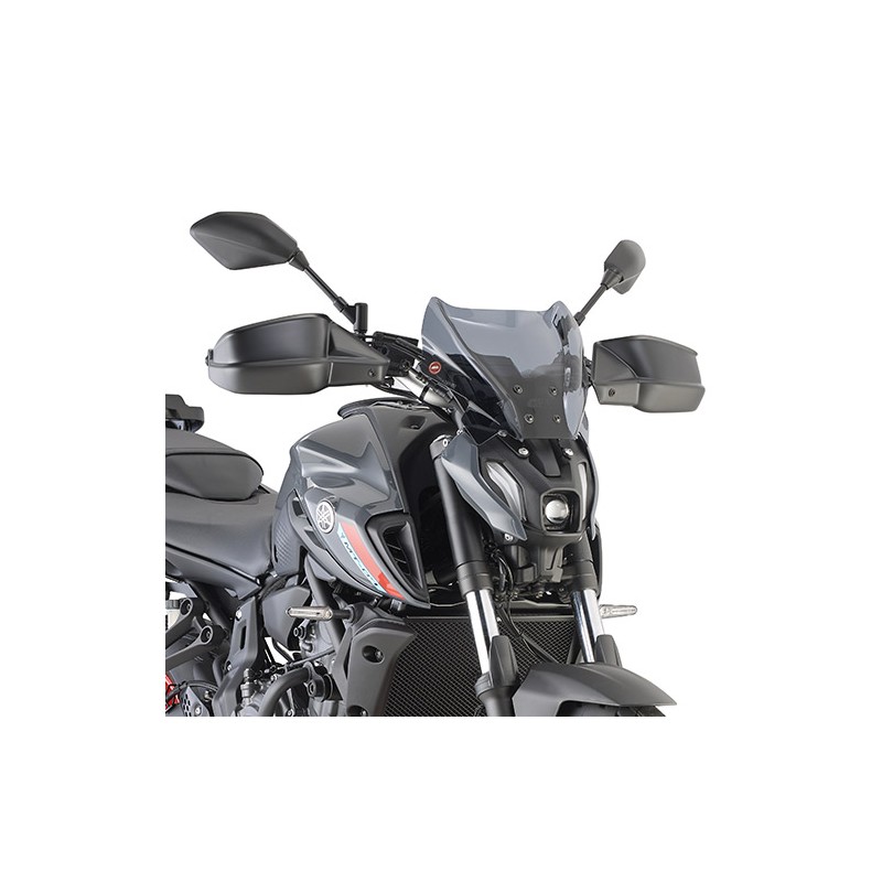 PARABRISAS GIVI YAMAHA MT-07 2021-2024, AHUMADO, CON KIT DE MONTAJE