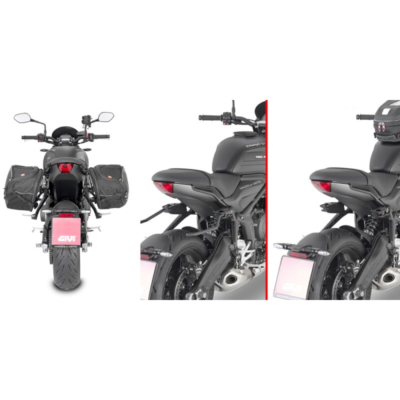 CHASIS GIVI REMOVE-X DE FIJACION RAPIDA PARA ALFORJAS BLANDAS LATERALES TRIUMPH TRIDENT 660 2021-2024