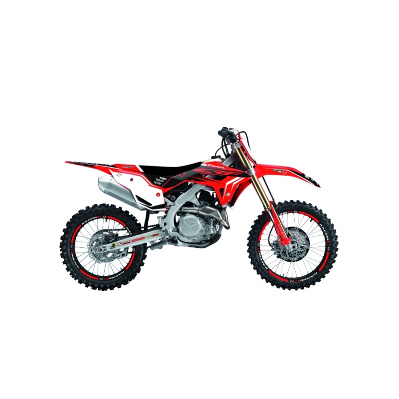 KIT PEGATINAS GRÁFICAS BLACKBIRD DREAM 4 + FUNDA DE ASIENTO HONDA CRF 450 R 2021-2024