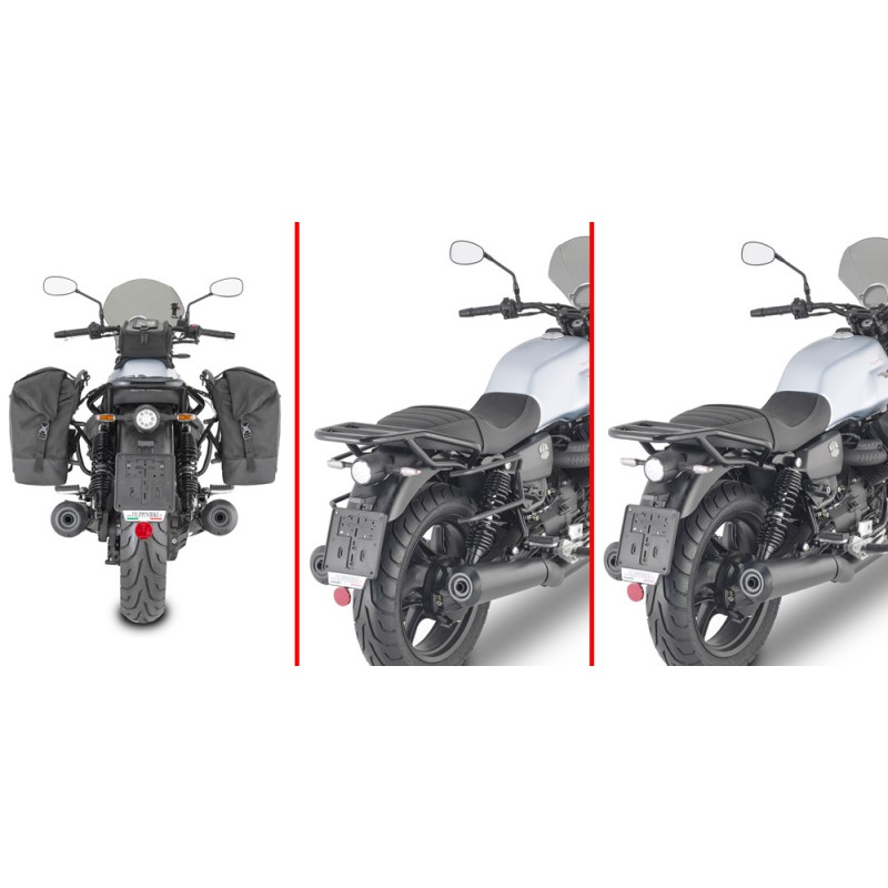 TELAIO GIVI REMOVE-X A SGANCIO RAPIDO PER BORSE MORBIDE LATERALI MOTO GUZZI V7 STONE 850 2021-2024