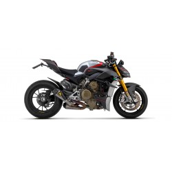 COPPIA TERMINALI DI SCARICO ARROW WORKS DUCATI STREETFIGHTER V4 2021-2022, TITANIO/CARBONIO, RACING 