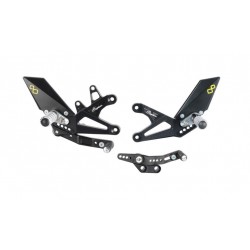 ADJUSTABLE REAR SETS LIGHTECH FIXED FOOTRESTS TRIUMPH STREET TRIPLE 765 R/S 2017-2022 (STANDARD / INVERTED)