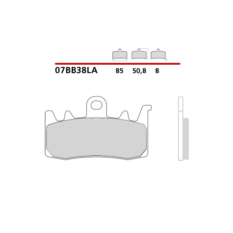 PASTILLAS DE FRENO DELANTERAS SINTERIZADAS BREMBO APRILIA CAPONORD 1200 RALLY 2015-2017 (COMPOUND LA)