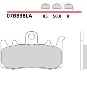 SET VORDERER SINTER BREMSBELÄGE BREMBO DUCATI MULTISTRADA 1260 2019-2020* (LA COMPOUND)