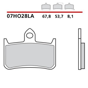 PASTILLAS DE FRENO DELANTERAS SINTERIZADAS BREMBO HONDA HORNET 900 2002-2007 (COMPOUND LA)