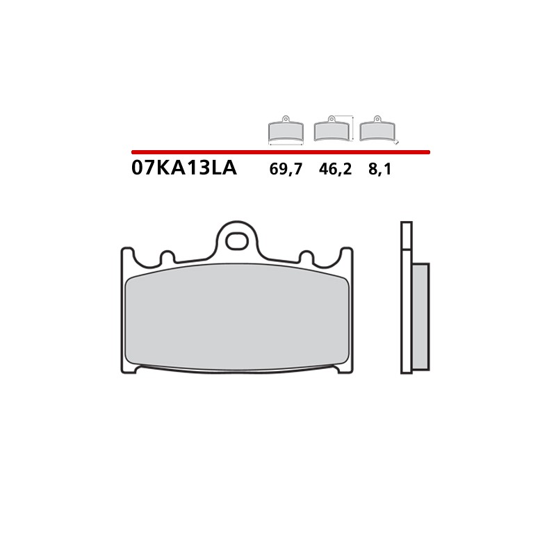 PASTILLAS DE FRENO DELANTERAS SINTERIZADAS BREMBO KAWASAKI VERSYS 1000 2012-2014 (COMPOUND LA)