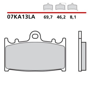 SET PASTIGLIE FRENO ANTERIORI SINTERIZZATE BREMBO SUZUKI GSR 600 2006-2010 (MESCOLA LA)