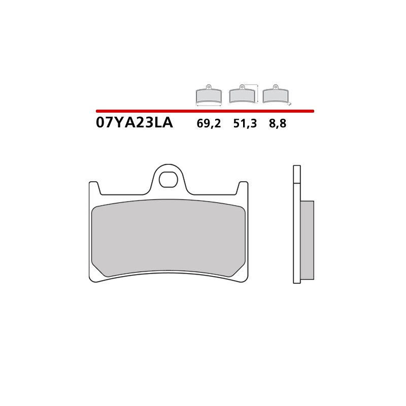 PASTILLAS DE FRENO DELANTERAS SINTERIZADAS BREMBO YAMAHA FAZER 600 1997-2001 (COMPOUND LA)