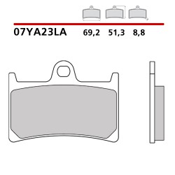 PASTILLAS DE FRENO DELANTERAS SINTERIZADAS BREMBO YAMAHA R6 2003-2004 (COMPOUND LA)