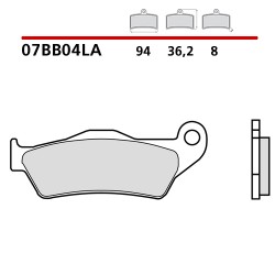 BREMBO SINTERED BRAKE FRONT PADS SET DUCATI MONSTER S2R 800 2007 (LA COMPOUND)