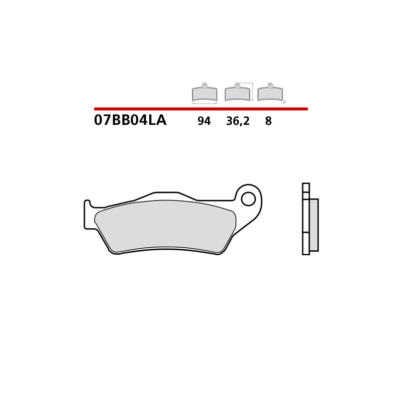 BREMBO SINTERED BRAKE FRONT PADS SET DUCATI MULTISTRADA 620 2005-2006 (LA COMPOUND)