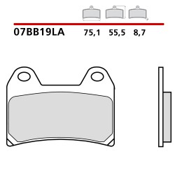 BREMBO SINTERED BRAKE FRONT PADS SET MV AGUSTA BRUTALE 800 RR 2015-2016 (LA COMPOUND)