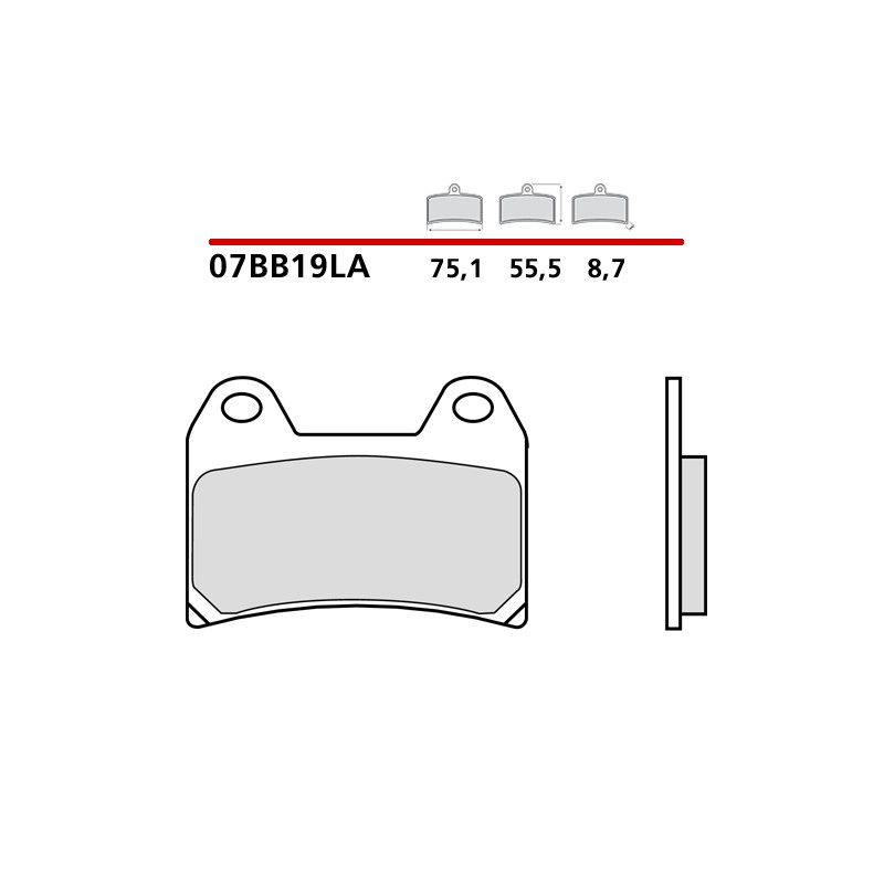 PASTILLAS DE FRENO DELANTERAS SINTERIZADAS BREMBO MV AGUSTABRUTALE 800 RR 2015-2016 (COMPOUND LA)