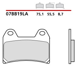SET PASTIGLIE FRENO ANTERIORI SINTERIZZATE BREMBO DUCATI MULTISTRADA 1100 2007-2009 (MESCOLA LA)