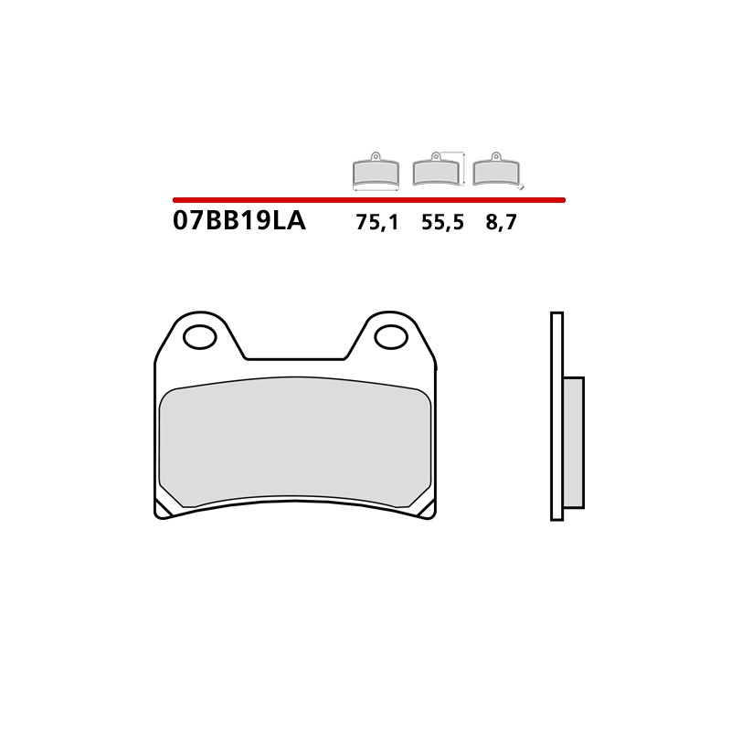 SET PASTIGLIE FRENO ANTERIORI SINTERIZZATE BREMBO DUCATI MULTISTRADA 1100 2007-2009 (MESCOLA LA)