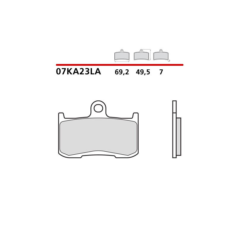 BREMBO SINTERED BRAKE FRONT PADS SET KAWASAKI Z 1000 2003-2006 (LA COMPOUND)