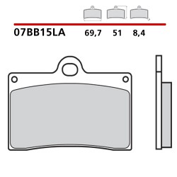 BREMBO SINTERED BRAKE FRONT PADS SET DUCATI 748 1994-1997 (LA COMPOUND)