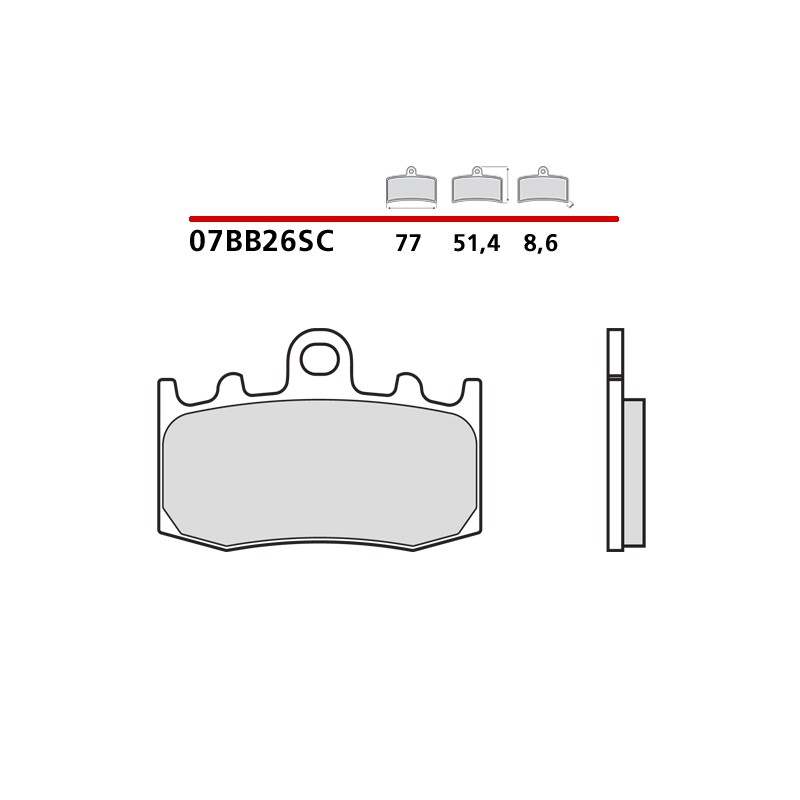 BREMBO SINTERED BRAKE FRONT PADS SET BMW HP2 MEGAMOTO 1200 (LA COMPOUND)