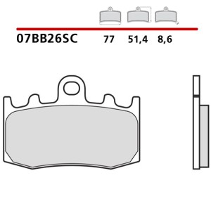 SET PASTIGLIE FRENO ANTERIORI SINTERIZZATE BREMBO BMW R 1200 GS ADVENTURE 2010-2013 (MESCOLA LA)