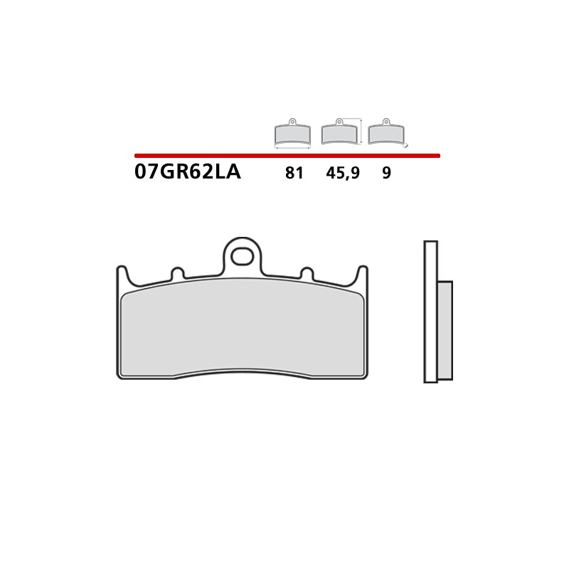 BREMBO SINTERED BRAKE FRONT PADS SET BMW K 1200 LT 2004-2006 (LA COMPOUND)