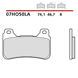 PASTILLAS DE FRENO DELANTERAS SINTERIZADAS BREMBO HONDA CBR 600 RR 2005-2006 (COMPOUND LA)