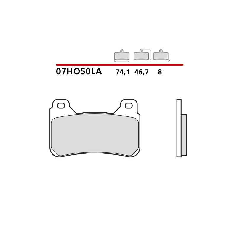 PASTILLAS DE FRENO DELANTERAS SINTERIZADAS BREMBO HONDA CBR 600 RR 2009-2012 (COMPOUND LA)