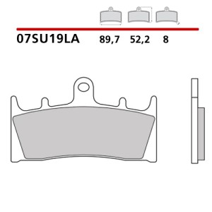 PASTILLAS DE FRENO DELANTERAS SINTERIZADAS BREMBO KAWASAKI ZX-9R 1995-1997 (COMPOUND LA)