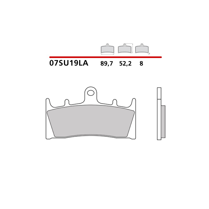 PASTILLAS DE FRENO DELANTERAS SINTERIZADAS BREMBO SUZUKI GSX-R 750 1996-1997 (COMPOUND LA)