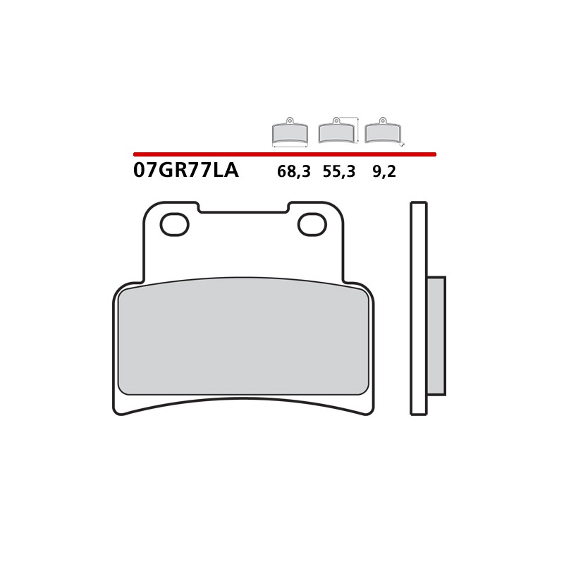 BREMBO SINTERED BRAKE FRONT PADS SET APRILIA DORSODURO 900 2017-2020 (LA COMPOUND)