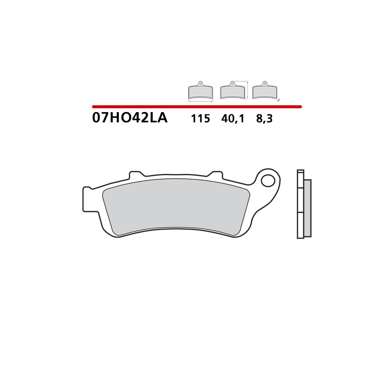 PASTILLAS DE FRENO DELANTERAS SINTERIZADAS BREMBO HONDA VFR 800 2000-2001 (COMPOUND LA)