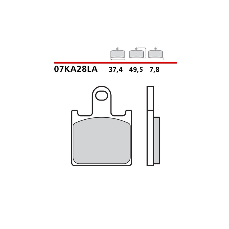 SET PASTIGLIE FRENO ANTERIORI SINTERIZZATE BREMBO KAWASAKI ZX-6R 2007-2008 (MESCOLA LA)