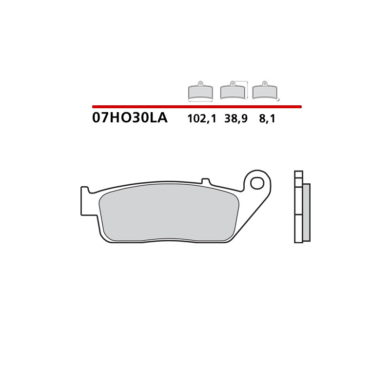 PASTILLAS DE FRENO DELANTERAS SINTERIZADAS BREMBO HONDA CBF 600 N (NAKED) 2008-2010 (COMPOUND LA)