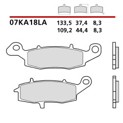 PASTILLAS DE FRENO DELANTERAS SINTERIZADAS BREMBO KAWASAKI ER-6F 2006-2008 (COMPOUND LA)