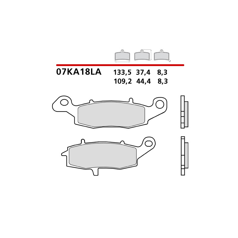 PASTILLAS DE FRENO DELANTERAS SINTERIZADAS BREMBO SUZUKI BANDIT 650 2005-2006 (COMPOUND LA)