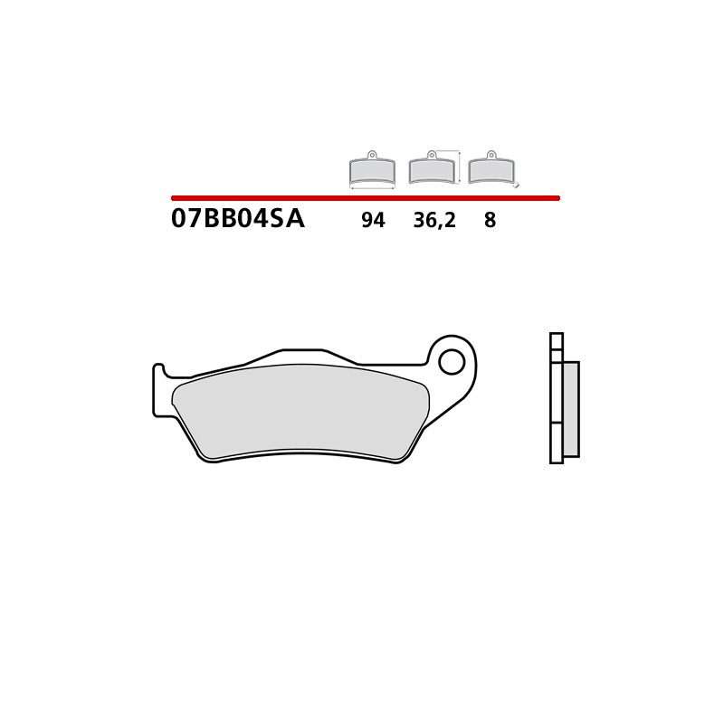 BREMBO SINTERED BRAKE FRONT PADS SET DUCATI MONSTER 695 2006-2007 (SA COMPOUND)