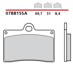 SET PASTIGLIE FRENO ANTERIORI SINTERIZZATE BREMBO DUCATI 748 1994-1997 (MESCOLA SA)