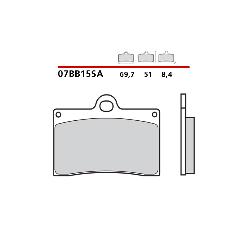 SET PASTIGLIE FRENO ANTERIORI SINTERIZZATE BREMBO DUCATI 748 1994-1997 (MESCOLA SA)