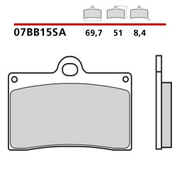 SET PASTIGLIE FRENO ANTERIORI SINTERIZZATE BREMBO DUCATI MONSTER 900 1995-1999 (MESCOLA SA)