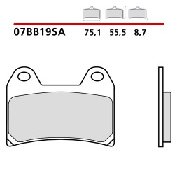 PASTILLAS DE FRENO DELANTERAS SINTERIZADAS BREMBO APRILIA DORSODURO 1200 2012-2015 (COMPOUND SA)