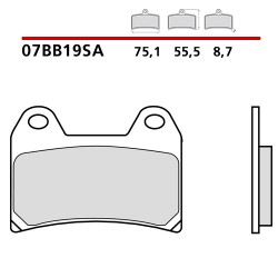 SET PASTIGLIE FRENO ANTERIORI SINTERIZZATE BREMBO DUCATI STREETFIGHTER 848 2011-2012 (MESCOLA SA)