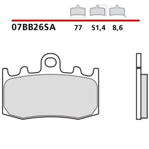 BREMBO SINTERED BRAKE FRONT PADS SET BMW R 1150 GS ADVENTURE (SA COMPOUND)